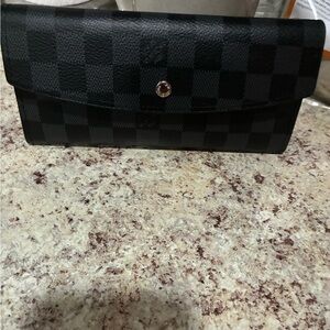 New Elegant Black Checkered Women's Wallet